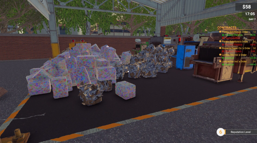 opstapeling van recycle materiaal. 